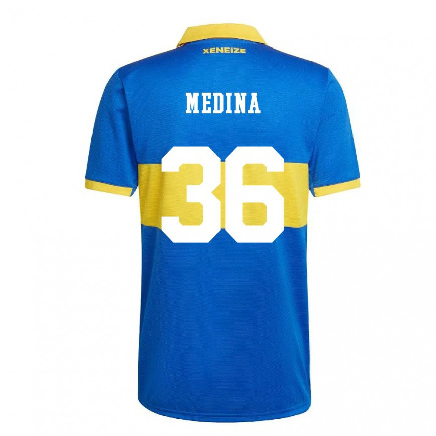 Kandiny Enfant Maillot Cristian Medina #36 Jaune Olympique Tenues Domicile 2022/23 T-shirt