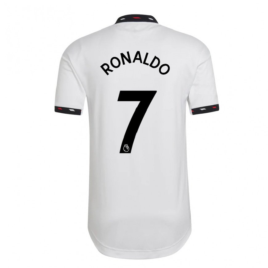 Kandiny Enfant Maillot Cristiano Ronaldo #7 Blanc Tenues Extérieur 2022/23 T-shirt