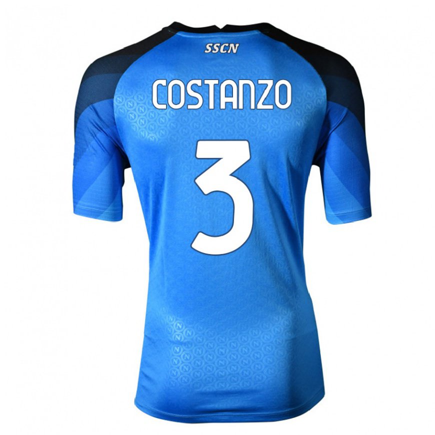 Kandiny Homme Maillot Davide Costanzo #3 Bleu Foncé Gris Tenues Domicile 2022/23 T-shirt