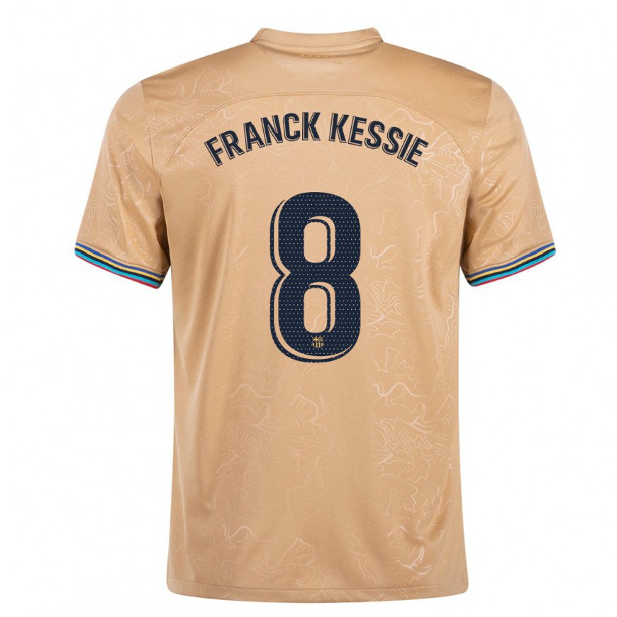 Kandiny Homme Maillot Franck Kessie #8 Or Tenues Extérieur 2022/23 T-shirt