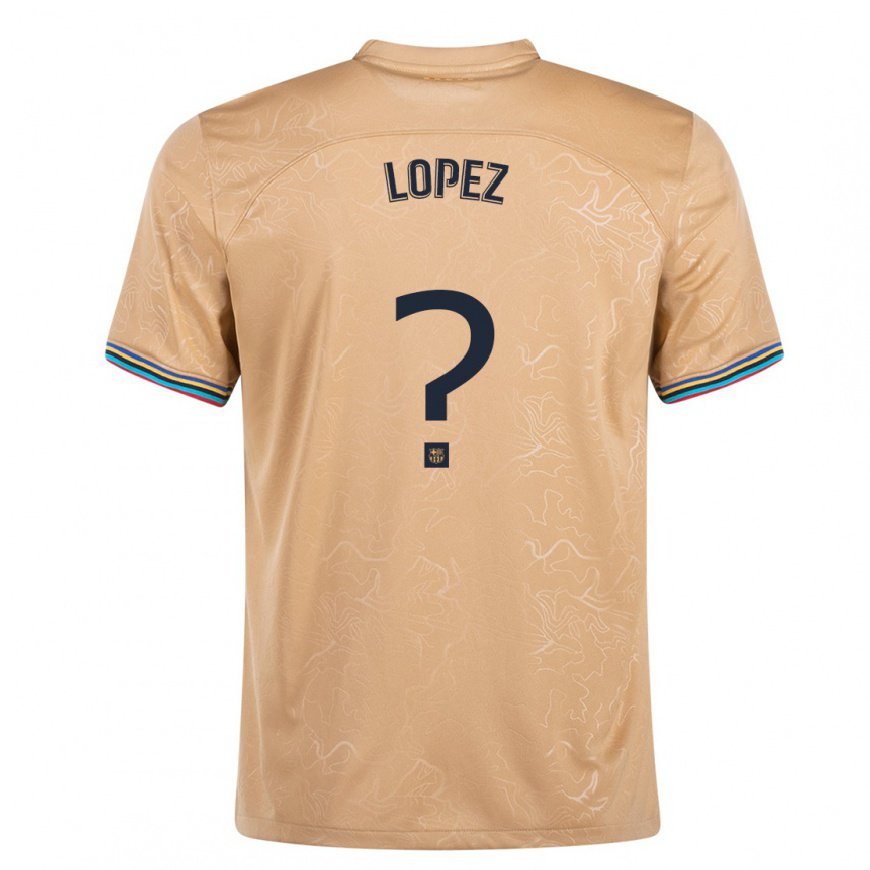 Kandiny Homme Maillot Fermin Lopez #0 Or Tenues Extérieur 2022/23 T-Shirt
