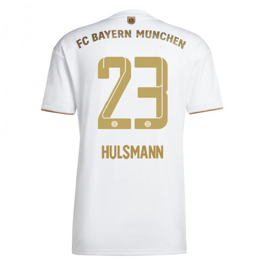 Kandiny Homme Maillot Tom Hulsmann #23 Blanc Or Tenues Extérieur 2022/23 T-Shirt