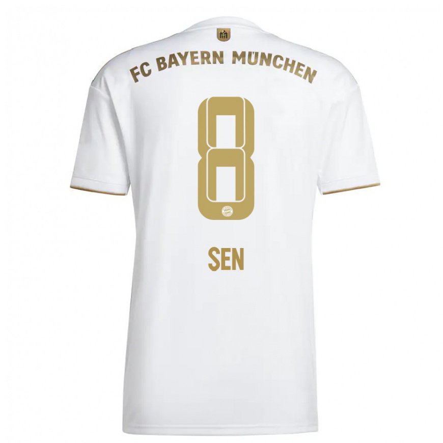 Kandiny Homme Maillot Salih Sen #8 Blanc Or Tenues Extérieur 2022/23 T-Shirt