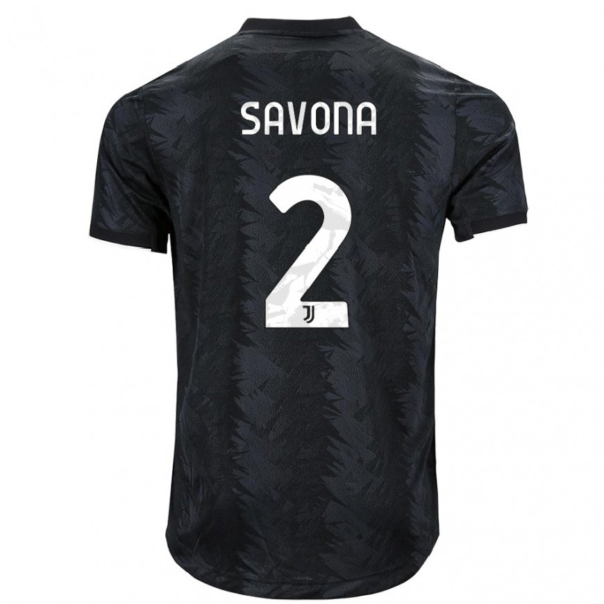 Kandiny Homme Maillot Nicolo Savona #2 Noir Foncé Tenues Extérieur 2022/23 T-Shirt
