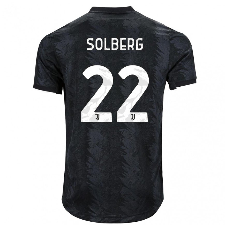 Kandiny Homme Maillot Elias Solberg #22 Noir Foncé Tenues Extérieur 2022/23 T-Shirt
