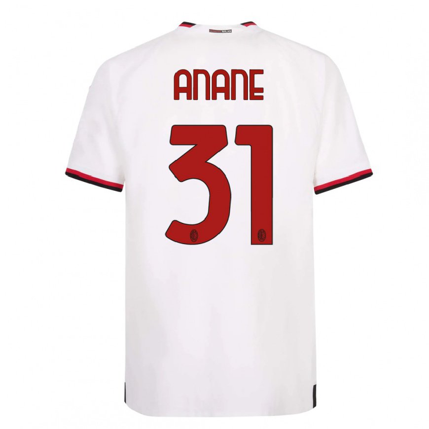 Kandiny Homme Maillot Emmanuel Anane #31 Blanc Rouge Tenues Extérieur 2022/23 T-Shirt