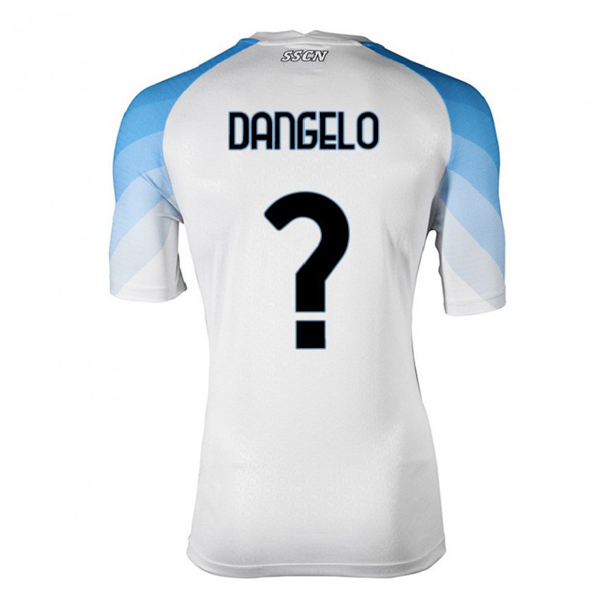 Kandiny Homme Maillot Raffaele DAngelo #0 Blanc Bleu Ciel Tenues Extérieur 2022/23 T-Shirt