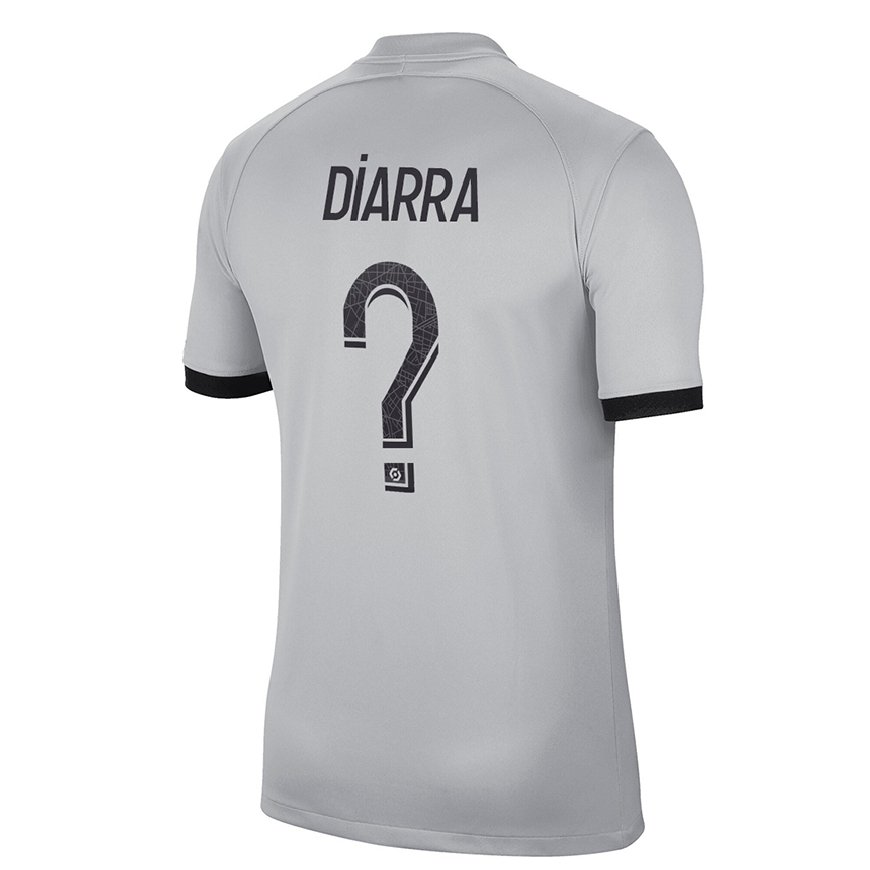Kandiny Homme Maillot Ibrahim Diarra #0 Gris Tenues Extérieur 2022/23 T-Shirt