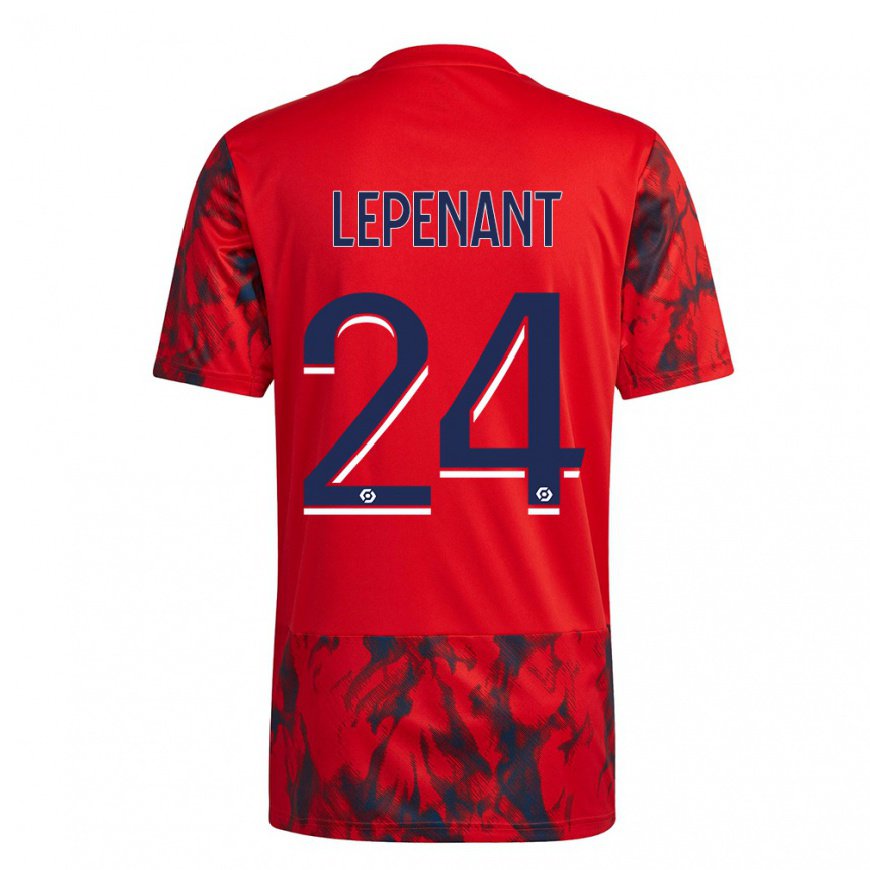 Kandiny Homme Maillot Johann Lepenant #24 Espace Rouge Tenues Extérieur 2022/23 T-Shirt