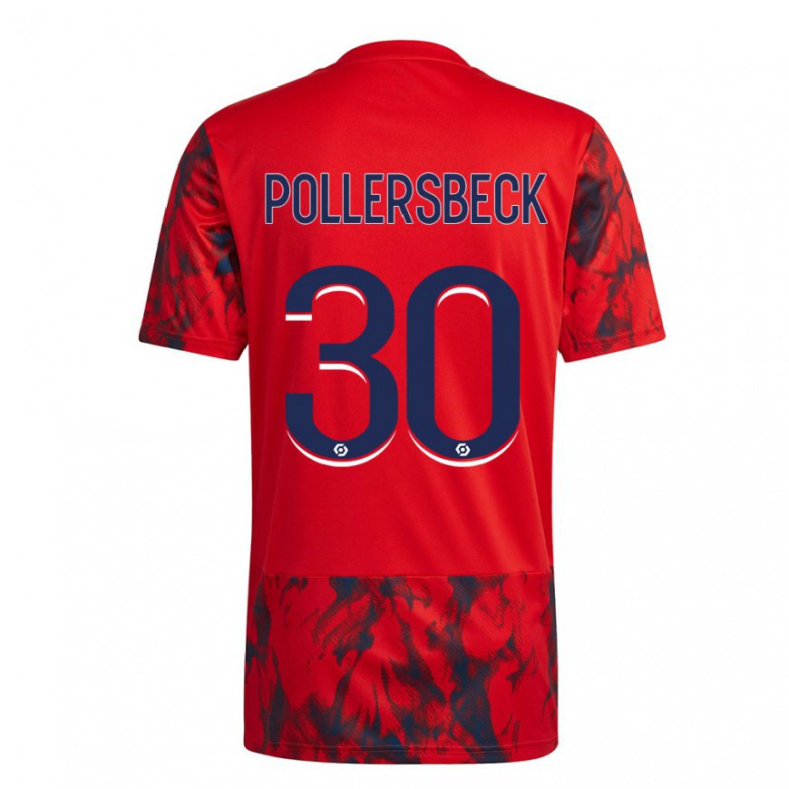 Kandiny Homme Maillot Julian Pollersbeck #30 Espace Rouge Tenues Extérieur 2022/23 T-Shirt