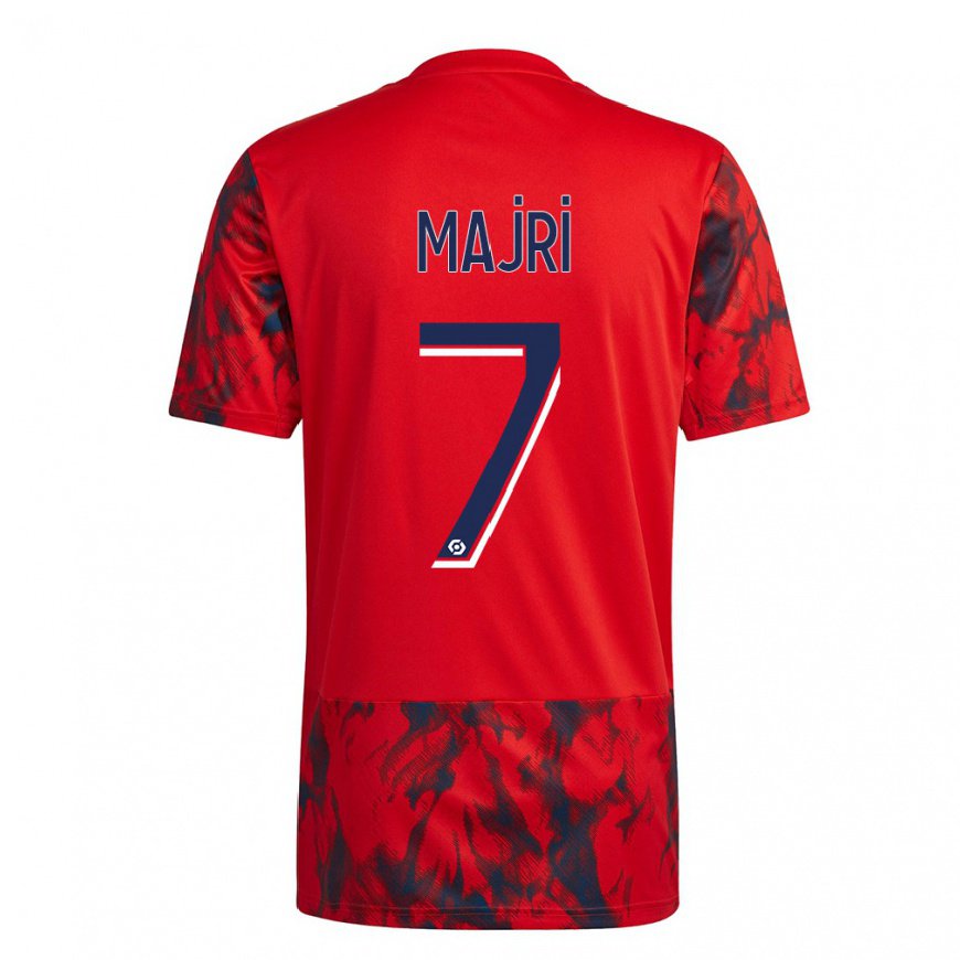 Kandiny Homme Maillot Amel Majri #7 Espace Rouge Tenues Extérieur 2022/23 T-Shirt