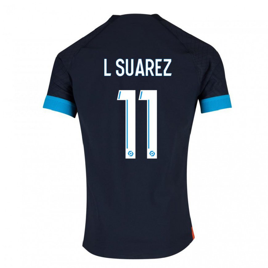 Kandiny Homme Maillot Luis Suarez #11 Olympique Noir Tenues Extérieur 2022/23 T-Shirt