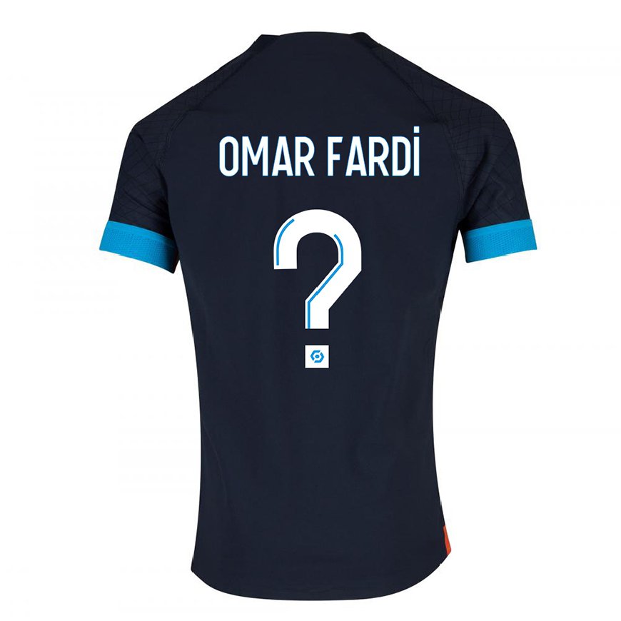 Kandiny Homme Maillot El Omar Fardi #0 Olympique Noir Tenues Extérieur 2022/23 T-Shirt