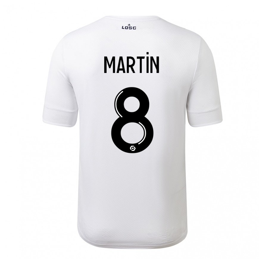 Kandiny Homme Maillot Jonas Martin #8 Blanc Cramoisi Tenues Extérieur 2022/23 T-Shirt