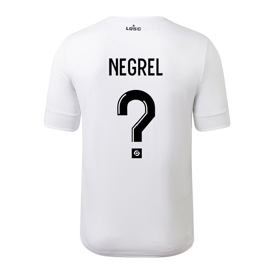 Kandiny Homme Maillot Tom Negrel #0 Blanc Cramoisi Tenues Extérieur 2022/23 T-Shirt