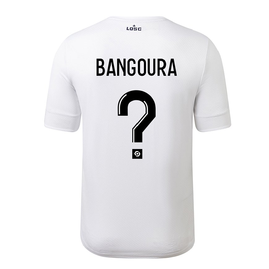 Kandiny Homme Maillot Abdoulaye Zakha Bangoura #0 Blanc Cramoisi Tenues Extérieur 2022/23 T-Shirt