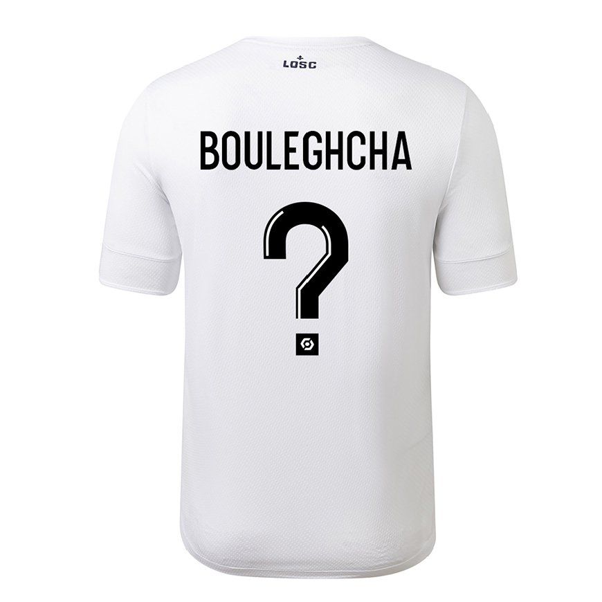 Kandiny Homme Maillot Ismail Bouleghcha #0 Blanc Cramoisi Tenues Extérieur 2022/23 T-Shirt