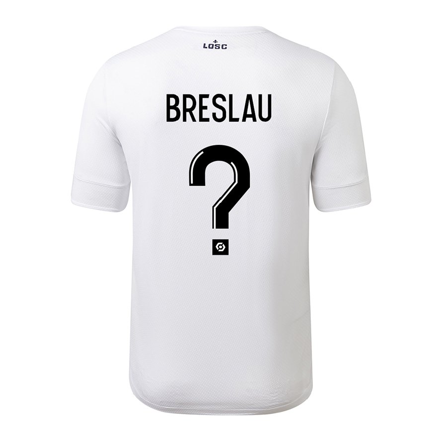 Kandiny Homme Maillot Jessy Breslau #0 Blanc Cramoisi Tenues Extérieur 2022/23 T-Shirt