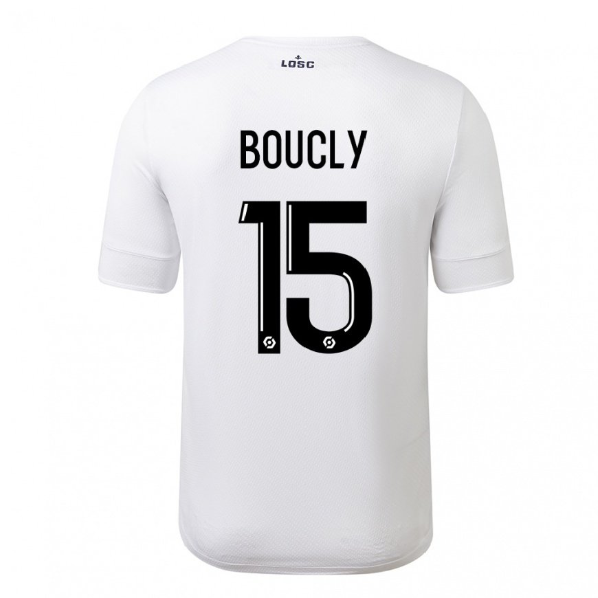 Kandiny Homme Maillot Maite Boucly #15 Blanc Cramoisi Tenues Extérieur 2022/23 T-Shirt