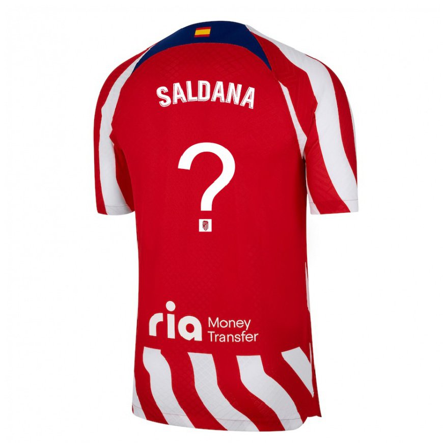 Kandiny Femme Maillot Jose Saldana #0 Rouge Blanc Bleu Tenues Domicile 2022/23 T-shirt