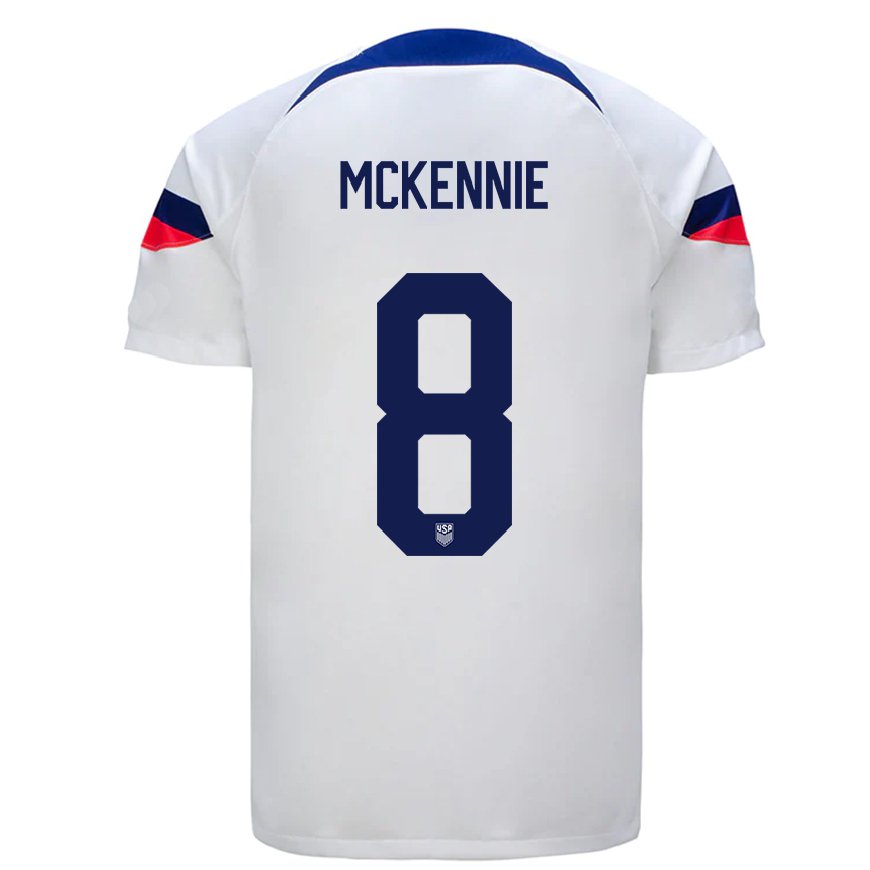 Kandiny Enfant Maillot États-unis Weston Mckennie #8 Blanc Tenues Domicile 22-24 T-shirt