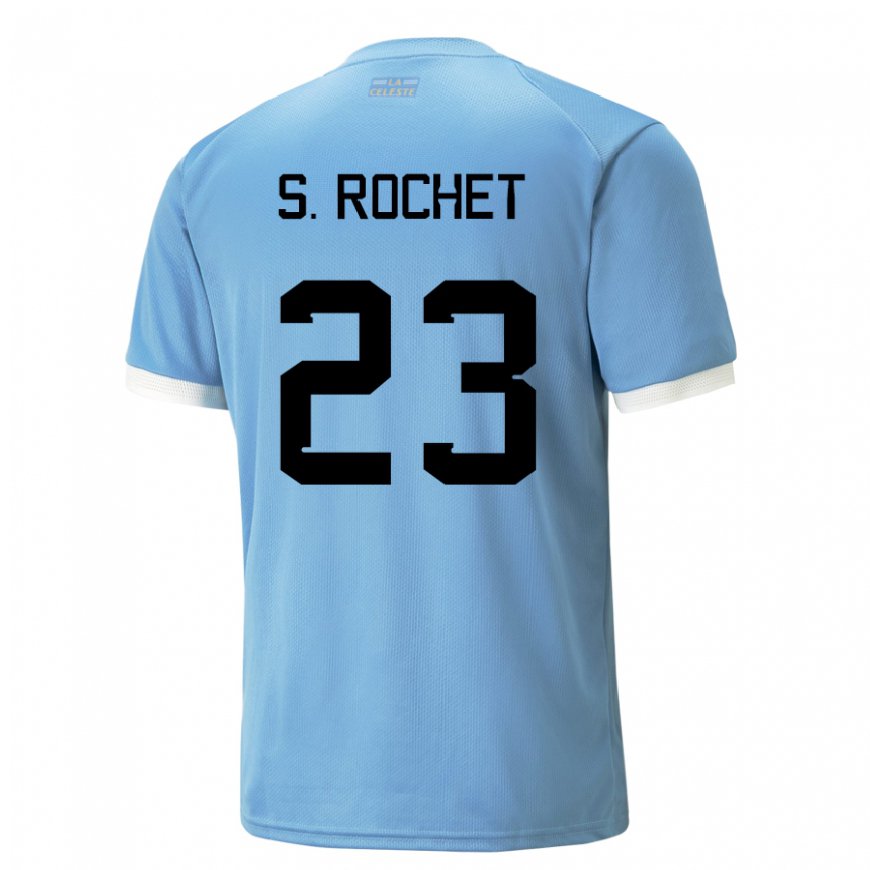 Kandiny Enfant Maillot Uruguay Sergio Rochet #23 Bleue Tenues Domicile 22-24 T-shirt