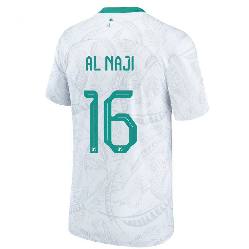 Kandiny Enfant Maillot Arabie Saoudite Sami Al Naji #16 Blanc Tenues Domicile 22-24 T-shirt