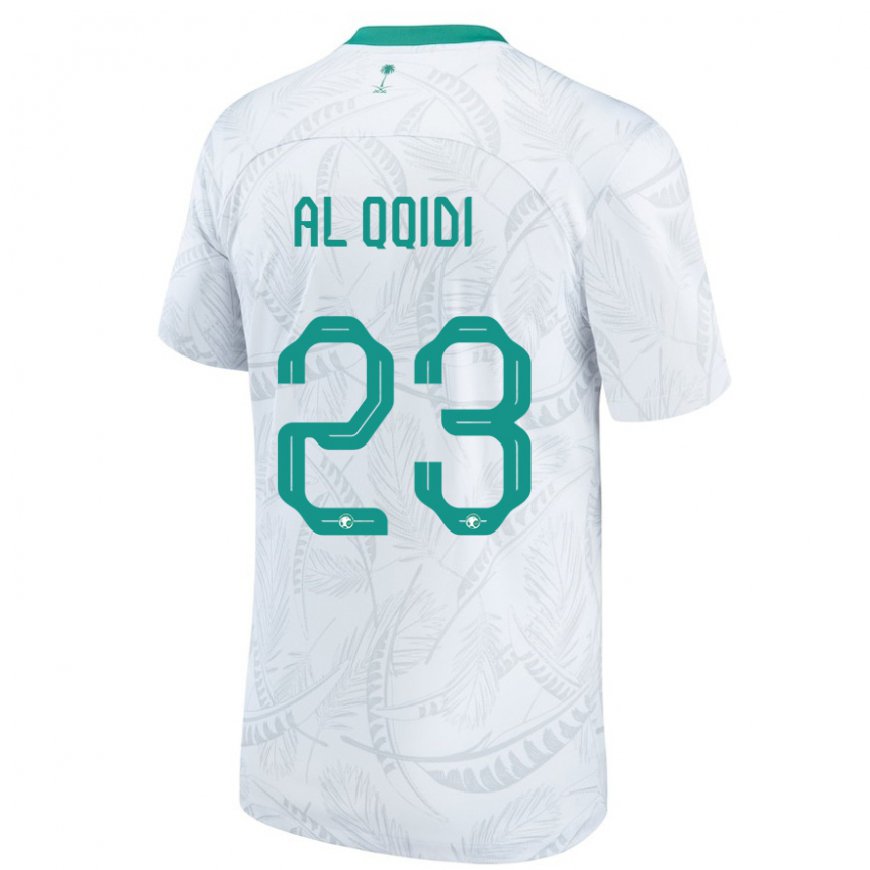 Kandiny Enfant Maillot Arabie Saoudite Nawaf Al Qqidi #23 Blanc Tenues Domicile 22-24 T-shirt