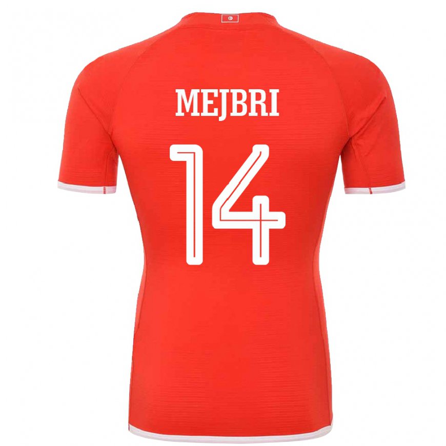 Kandiny Enfant Maillot Tunisie Hannibal Mejbri #14 Rouge Tenues Domicile 22-24 T-shirt