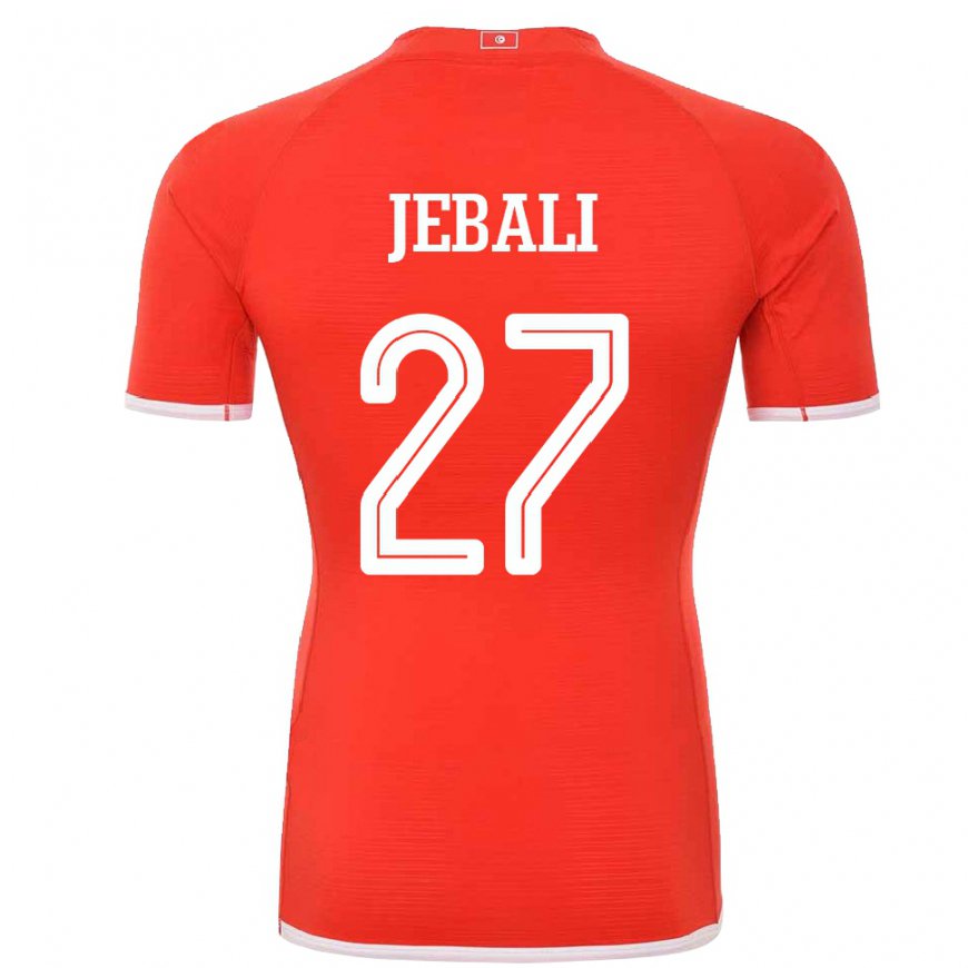Kandiny Enfant Maillot Tunisie Issam Jebali #27 Rouge Tenues Domicile 22-24 T-shirt