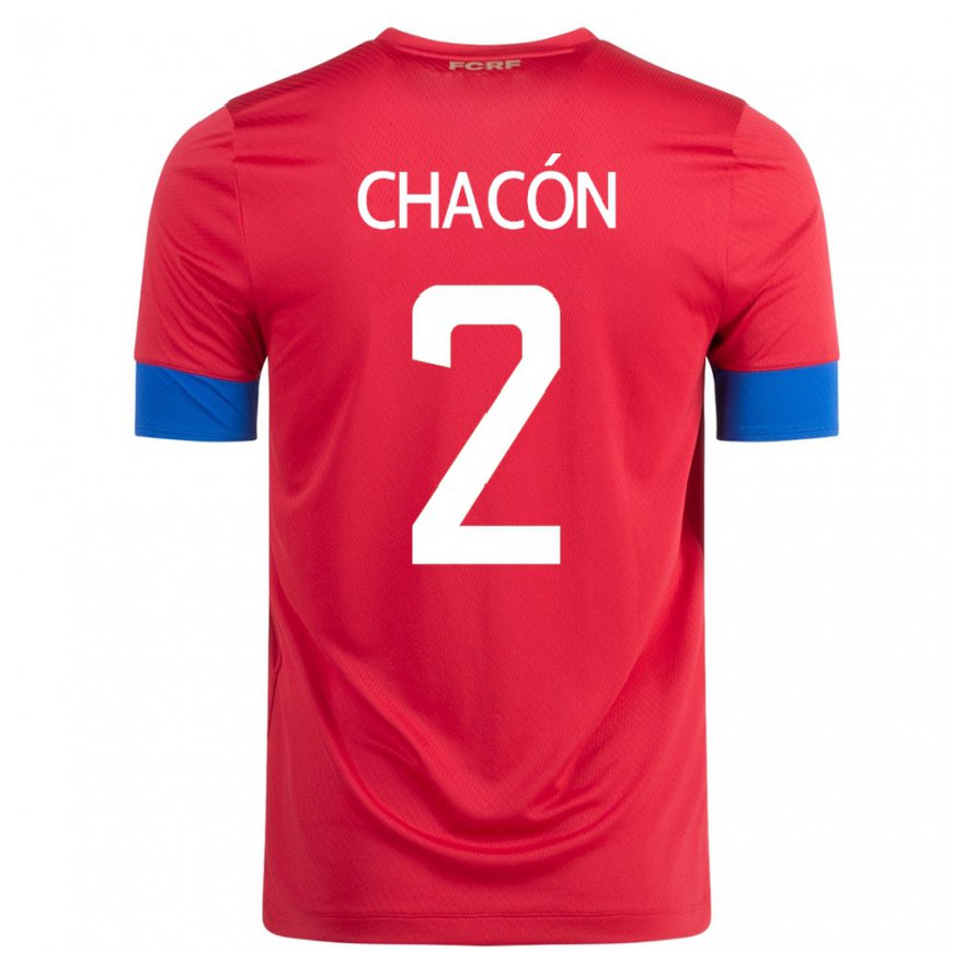 Kandiny Enfant Maillot Costa Rica Daniel Chacon #2 Rouge Tenues Domicile 22-24 T-shirt