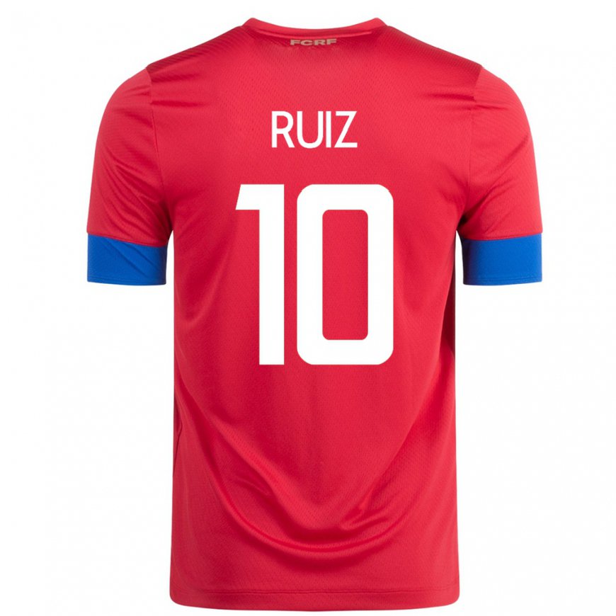 Kandiny Enfant Maillot Costa Rica Bryan Ruiz #10 Rouge Tenues Domicile 22-24 T-shirt