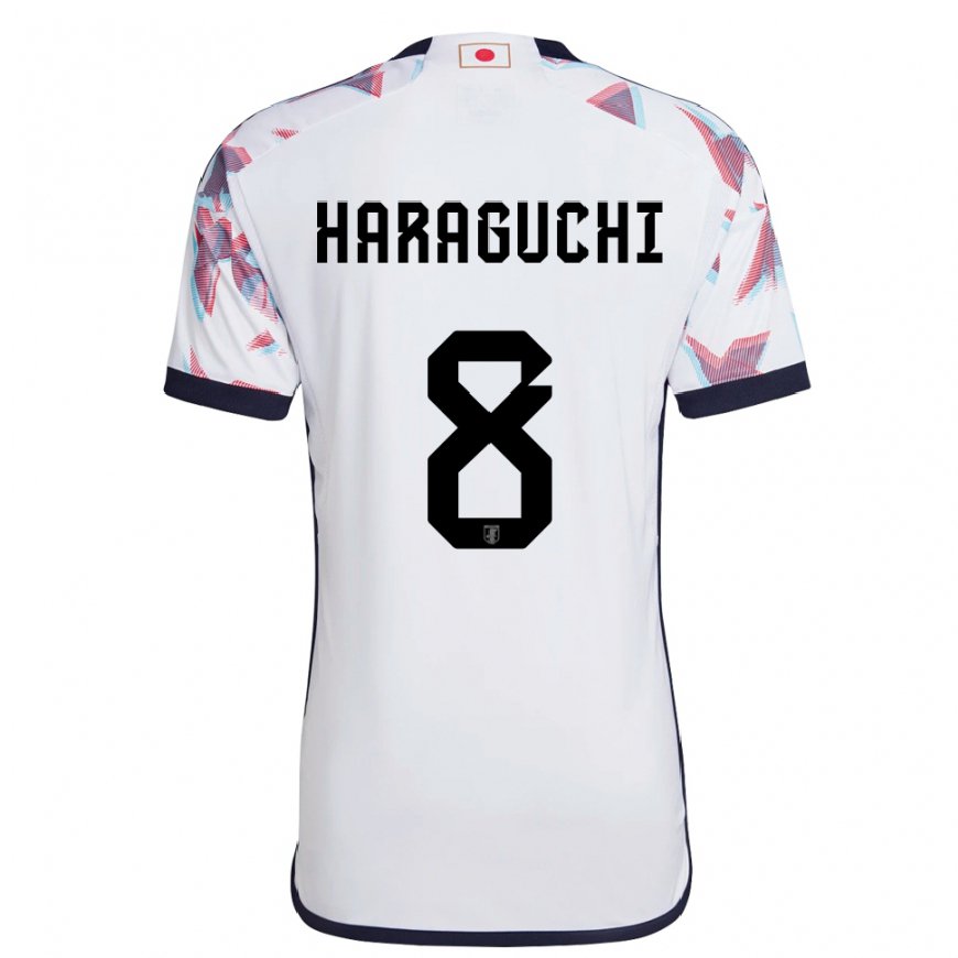 Kandiny Enfant Maillot Japon Genki Haraguchi #8 Blanc Tenues Extérieur 22-24 T-shirt