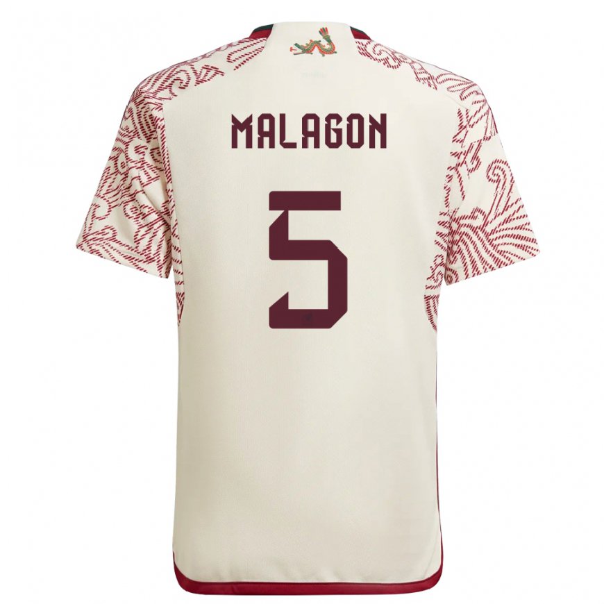 Kandiny Enfant Maillot Mexique Luis Malagon #5 Merveille Blanc Rouge Tenues Extérieur 22-24 T-shirt
