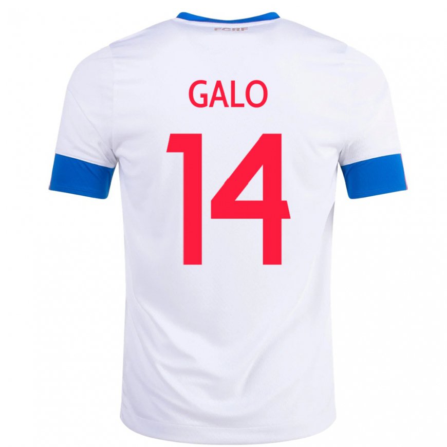 Kandiny Enfant Maillot Costa Rica Orlando Galo #14 Blanc Tenues Extérieur 22-24 T-shirt