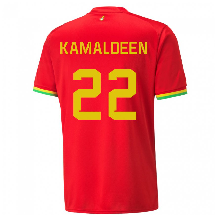 Kandiny Homme Maillot Ghana Kamaldeen Sulemana #22 Rouge Tenues Extérieur 22-24 T-shirt