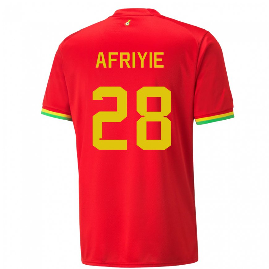 Kandiny Homme Maillot Ghana Daniel Afriyie #28 Rouge Tenues Extérieur 22-24 T-shirt