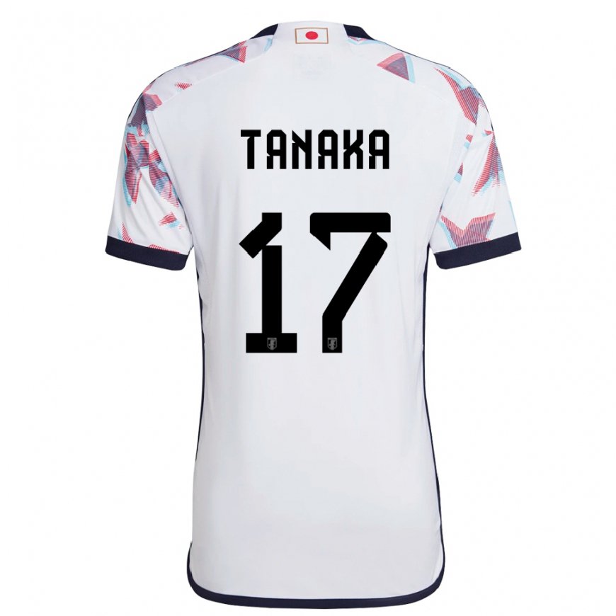Kandiny Homme Maillot Japon Ao Tanaka #17 Blanc Tenues Extérieur 22-24 T-shirt