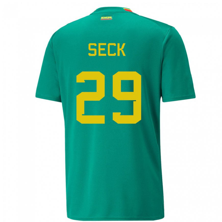 Kandiny Homme Maillot Sénégal Demba Seck #29 Verte Tenues Extérieur 22-24 T-shirt