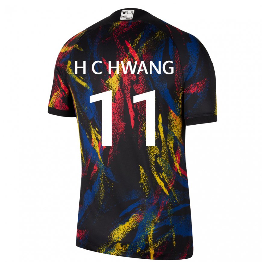 Kandiny Homme Maillot Corée Du Sud Hee-chan Hwang #11 Multicolore Tenues Extérieur 22-24 T-shirt