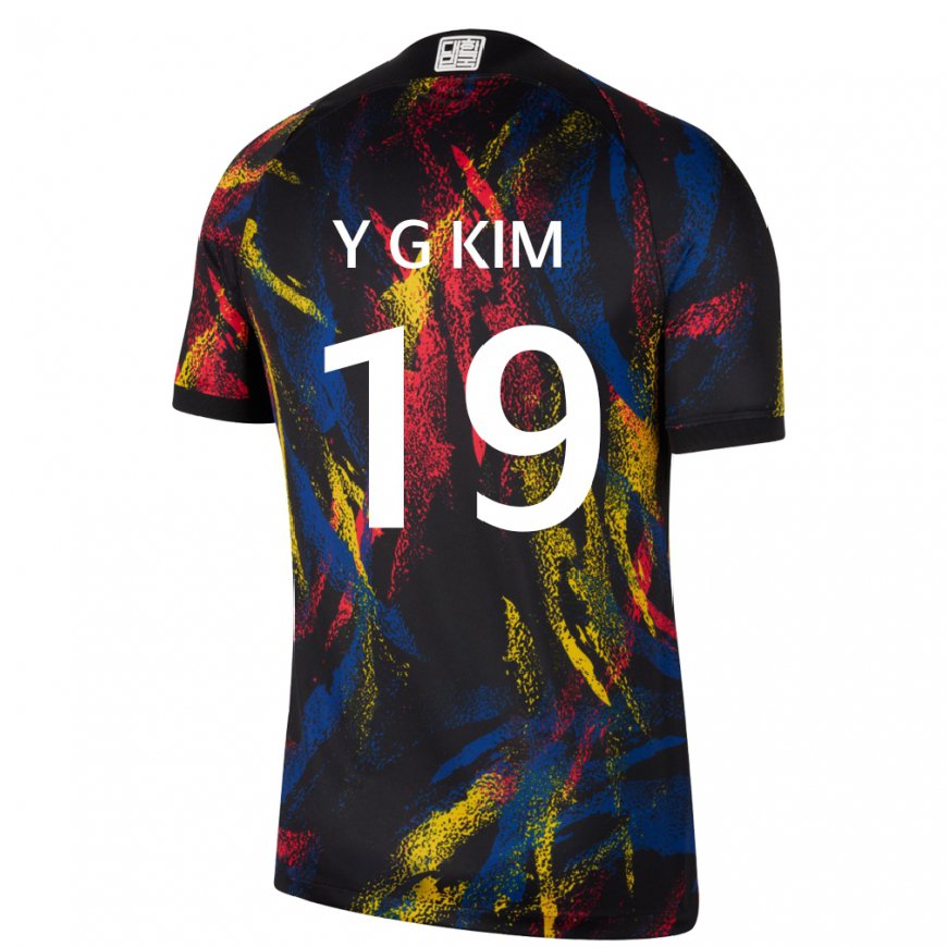 Kandiny Homme Maillot Corée Du Sud Young-gwon Kim #19 Multicolore Tenues Extérieur 22-24 T-shirt