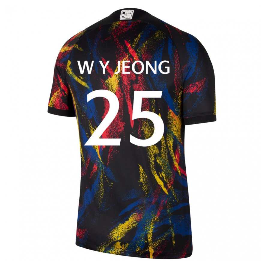 Kandiny Homme Maillot Corée Du Sud Woo-yeong Jeong #25 Multicolore Tenues Extérieur 22-24 T-shirt