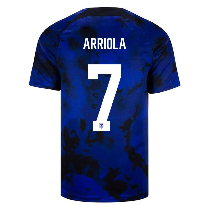 Kandiny Homme Maillot États-unis Paul Arriola #7 Bleu Royal Tenues Extérieur 22-24 T-shirt