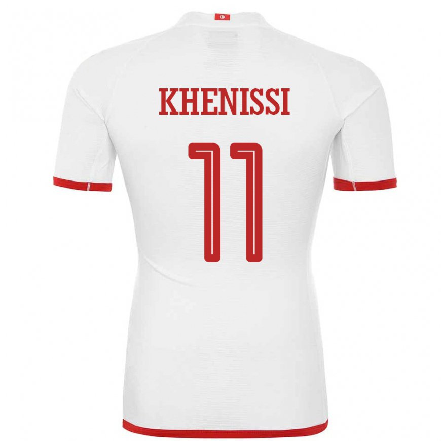 Kandiny Homme Maillot Tunisie Taha Yassine Khenissi #11 Blanc Tenues Extérieur 22-24 T-shirt