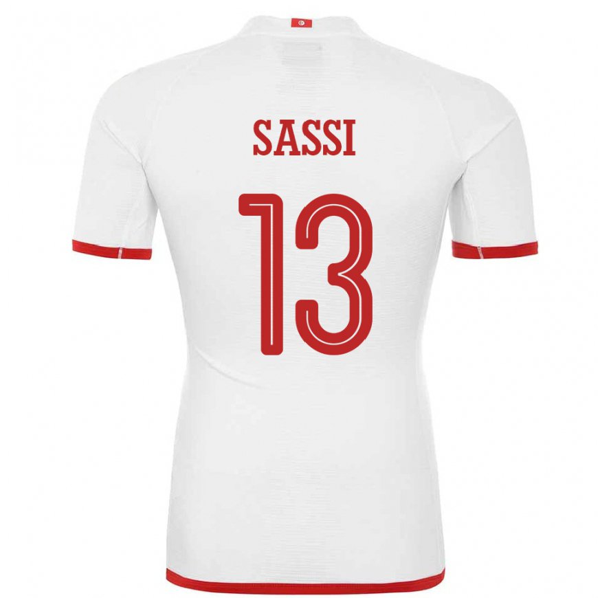 Kandiny Homme Maillot Tunisie Ferjani Sassi #13 Blanc Tenues Extérieur 22-24 T-shirt