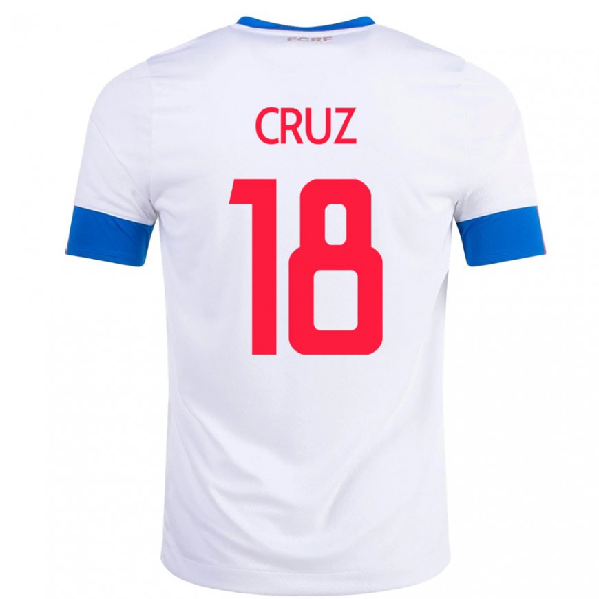 Kandiny Homme Maillot Costa Rica Aaron Cruz #18 Blanc Tenues Extérieur 22-24 T-shirt
