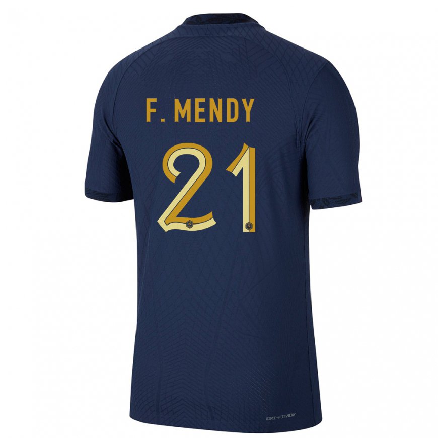 Kandiny Femme Maillot France Ferland Mendy #21 Bleu Marine Tenues Domicile 22-24 T-shirt