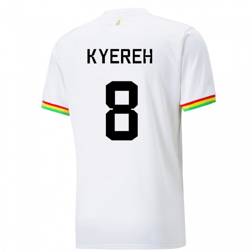 Kandiny Femme Maillot Ghana Daniel-kofi Kyereh #8 Blanc Tenues Domicile 22-24 T-shirt