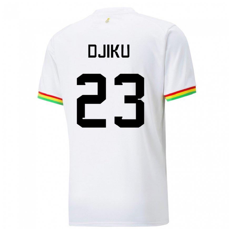 Kandiny Femme Maillot Ghana Alexander Djiku #23 Blanc Tenues Domicile 22-24 T-shirt