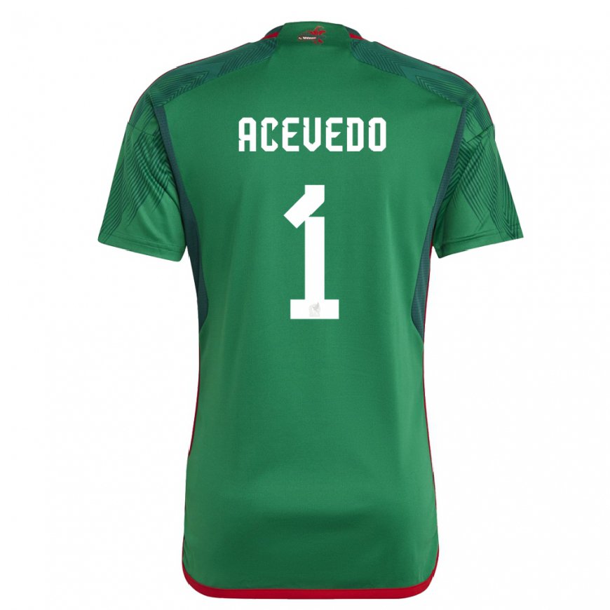 Kandiny Femme Maillot Mexique Carlos Acevedo #1 Verte Tenues Domicile 22-24 T-shirt